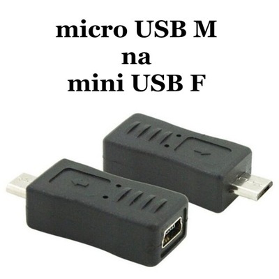 Mini USB żeński do micro USB męski Adapter