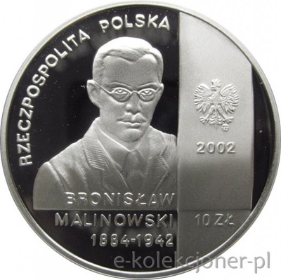 10 ZŁOTYCH 2002 - BRONISŁAW MALINOWSKI - MENNICZA -PM2779