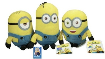 MINIONKI 3szt zestaw maskotki 15-17cm MINIONEK