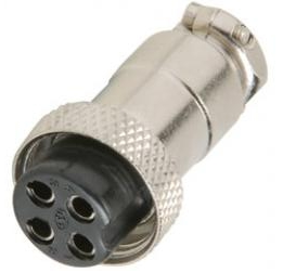 Wtyk mikrofonowy CB 4 pin 4p na kabel Wys24h(0281)