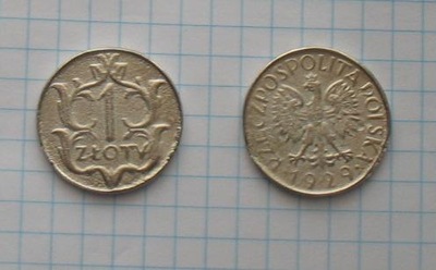 moneta 1 złotych 1929