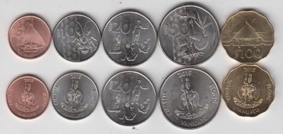 VANUATU 2015r zestaw 5 monet
