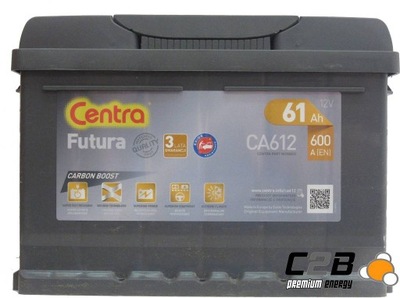 BATTERY CENTRA FUTURA 61AH SKIERNIEWICE CA612 - milautoparts-fr.ukrlive.com