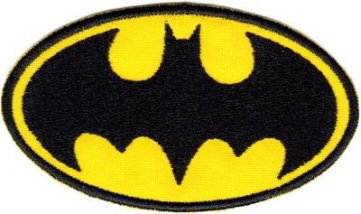 Naszywka naprasowanka BATMAN termoprzylepna haft 8,3x4,8cm