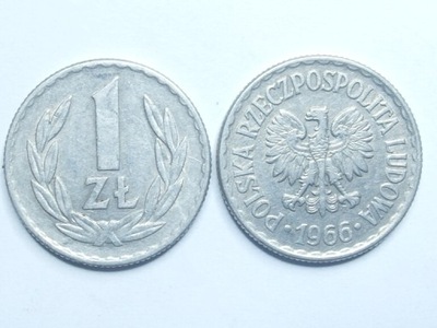 Moneta 1 zł złoty 1966 r ładna