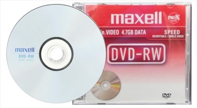 MAXELL DVD-RW 4,7GB x2 Wielokrotny zapis CB 10 szt