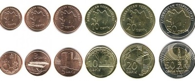 AZERBEJDŻAN zestaw 6 monet