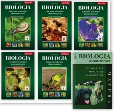 BIOLOGIA ćwiczenia maturalne 5 części+wybór TESTÓW