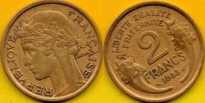 Francja 2 Franc 1933 r.