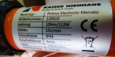 KAISER NIENHAUS 120010 SILNIK RUROWY ROLETY 10Nm