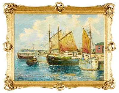 ROMAN BRATKOWSKI ZACUMOWANE ŁODZIE