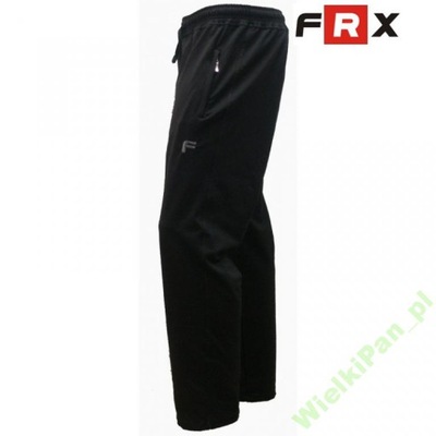 FRX DUŻE ROZMIARY SPODNIE DRESOWE CIENKIE CZARNE Z REGUL. NOGAWKĄ 3XL 130cm