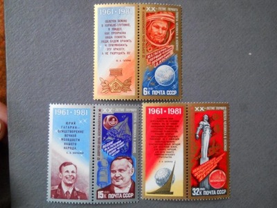 ZSRR - Dzień Kosmonauty Mi.5056-58 przywieszki **