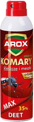 Spray na komary kleszcze meszki Deet Max 35% Arox 250 ml
