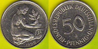 RFN - 50 Pfennig 1990 r. J