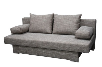 Sofa Rozkładana 155x200 cm Brąz Brązowa Kanapa