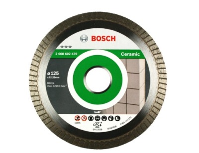 BOSCH DIAMANTOVÝ rezací KOTÚČ 125 mm disk porcelánu, keramiky