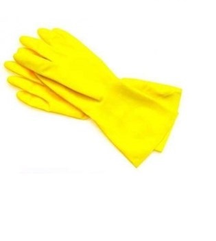 Rękawice gospodarcze flokowane, gumowe rozm. M