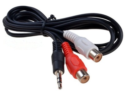Kabel przewód JACK wtyk 3,5mm 2x RCA gniazdo 1,5m