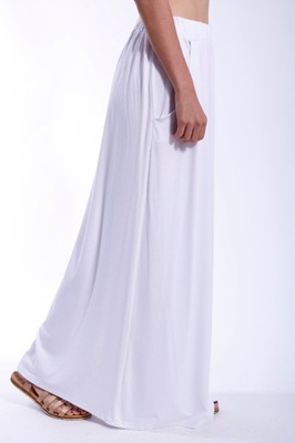 Mikos Letná dlhá sukňa biela s vreckami 24