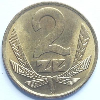 Moneta 2 zł złote 1987 r mennicza stan 1