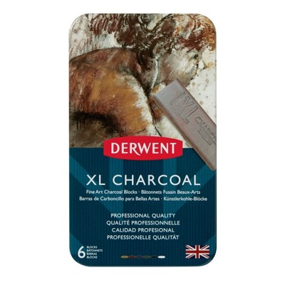 DERWENT XL Charcoal 6. Węgiel w sztyfcie