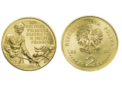 2 zł - 400 .rocznica polskiego osadnictwa 2008