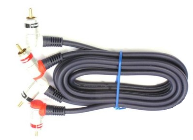 Kabel 2x wtyk RCA (cinch) - 2 RCA 3m KĄTOWY (3479)