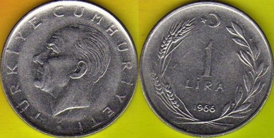 Turcja 1 Lira 1966 r.