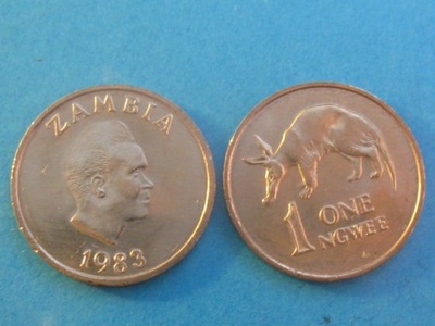 Mennicza Moneta 1 Ngwee Zambia 1983 UNC !!