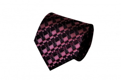 Krawat Jedwabny 10 cm elegancki jedwab bordo