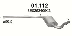 SILENCER CENTRAL AUDI A4 01.112 - milautoparts-fr.ukrlive.com