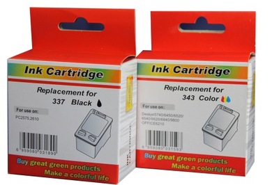 2xtusz HP343+HP337 OfficeJet 6300 6310 zamiennik