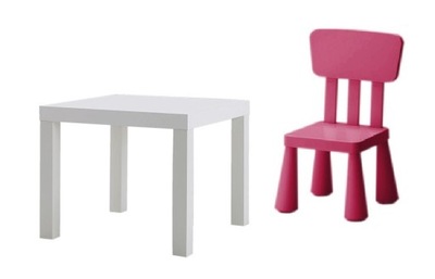 Ikea zestaw stolik lack + krzesełko mammut
