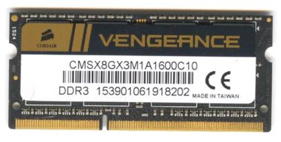 DDR3 CORSAIR VENGEANCE 8GB CMSX8GX3M1A1600C10