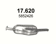 SILENCER END OPEL ASTRA G 17.620 - milautoparts-fr.ukrlive.com