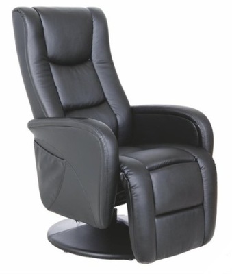 Rozkładany fotel z masażem PULSAR czarny relax