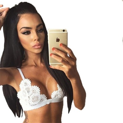 MODNY KORONKOWY STANIK DAMSKI SEXY BIUSTONOSZ MIĘKKI TOP BIELIZNA
