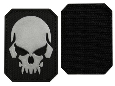 Emblemat 3D naszywka rzep PVC czaszka Mil-Tec Skull SM czarna