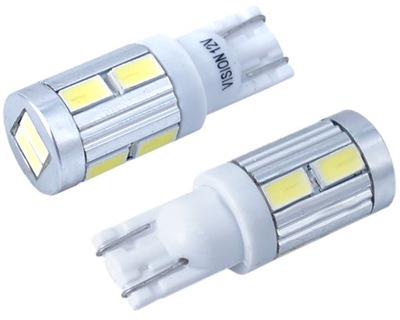 LAMPS LED VISION W5W T10 12V 10XSMD (CANBUS)  