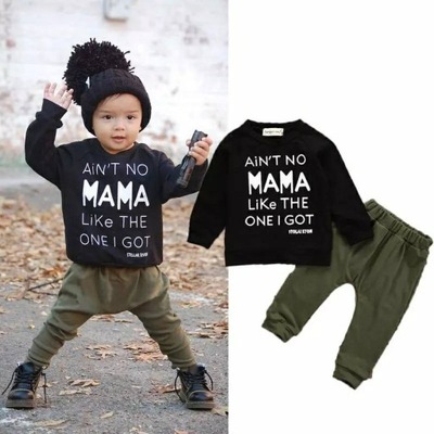 Zestaw dla chłopca dresik niemowlęcy spodnie baggy bluza MAMA BOY 68 74