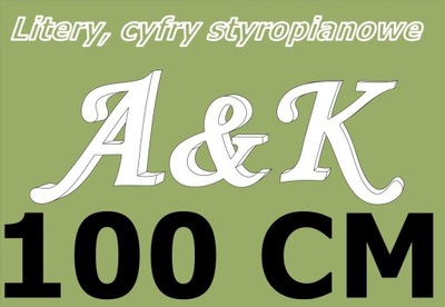 Cyfry, litery, napisy styropianowe 100cm / 5cm