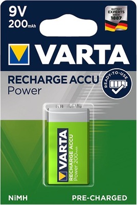Akumulatorki baterie VARTA 9V HR9 200mAh R2U x1