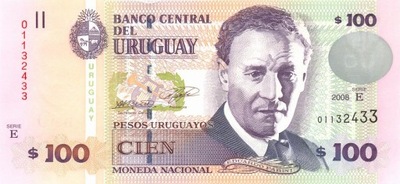 URUGWAJ 100 Pesos Uruguayos 2008 P-88a UNC