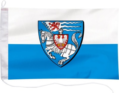 Flaga Koszalin z herbem bandera jachtowa 45x30cm