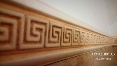 LISTWA W STYLU GRECKIM GRECKA ,SZTUKATERIA GIPSOWA PŁASKORZEŹBA