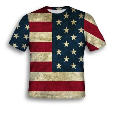 3D TRIČKO T-shirt USA XL YOUTUBERA TRENDY PÁNSKE