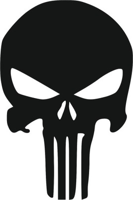 VAR Naklejka na szybę, wlepa PUNISHER 12x8 czarna