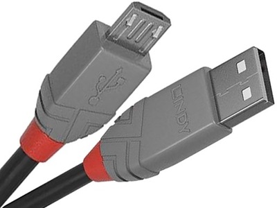 KABEL USB 2.0 A - MICRO-B LINDY ANTHRA LINE 0,2M