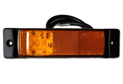 Lampa obrysowa LED pomarańczowa 12/24V odblaskiem